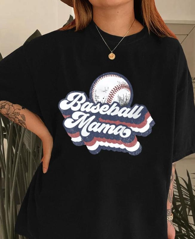Vintage Baseball Mama T-Shirt, Baseball Boy TShirt, Baseball Lover Gift, Game Day Shirt, Sport Lover Gift Womenswear Top