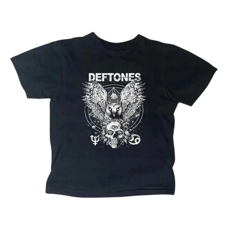 Vintage Deftones Baby Tee - Women's Y2K Style Emo Girls Punk Streetwear T-Shirt - Lady, Underwear