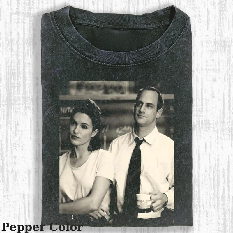 Vintage Elliot Stabler And Olivia Benson Shirt, Elliot and Olivia Shirt, Elliot and Olivia Tshirt, Law and Order SVU Tshirt Menswear Top Underwear Tropical