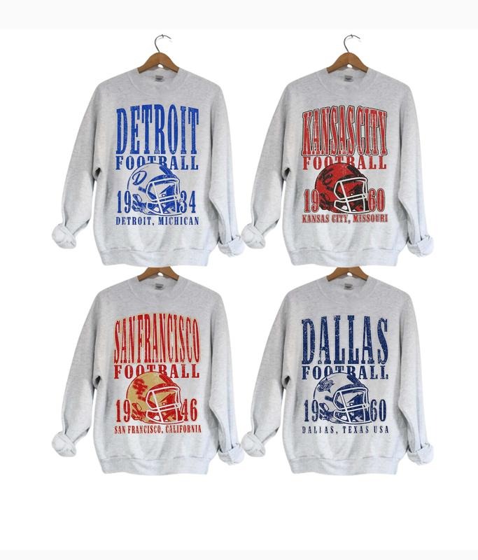 Vintage Gildan 18000 Unisex Crewneck Sport Classic Sweatshirt All Teams Football, Ash Grey Menswear Soft