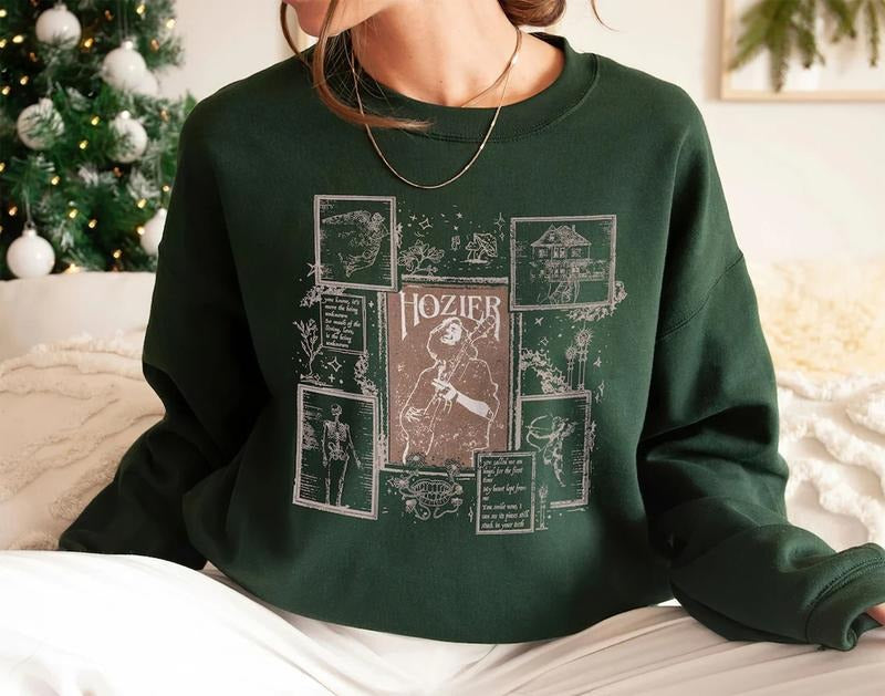 Vintage Hozier Unreal Unearth Tour Shirt, Vintage Hozier Lyrics Art Sweatshirt, Hozier Rock Concert 2024 Unisex T-shirt Gift for Fan