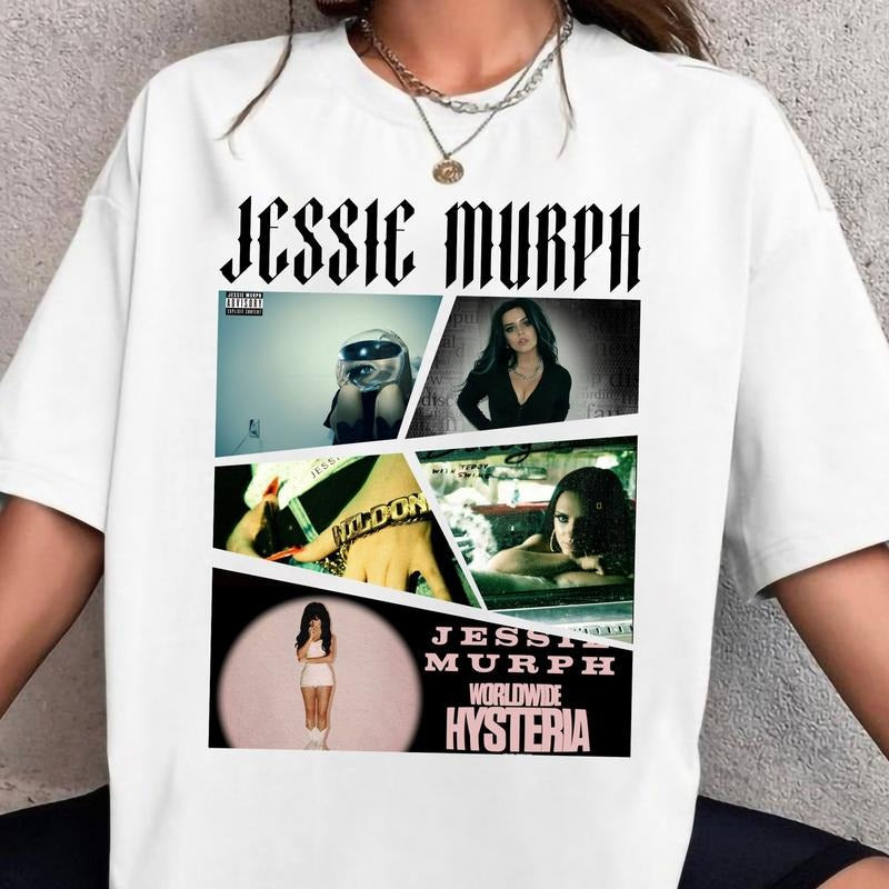 Vintage Jessie Murph Worldwide Hysteria tour T-shirt, Jessie Murph In The Sticks Sweatshirt Jessie Murph Merch Jessie Murph Graphic Bootleg Tee Gift For Fans Men Women D R