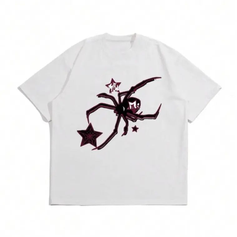 Vintage Men's Regular Fit Spider Graphic Tee, Sweatshirt, Hoodie Gift For Women Top Womenswear Underwear Cotton T-Shirt Polyester Streetwear Wetsuit