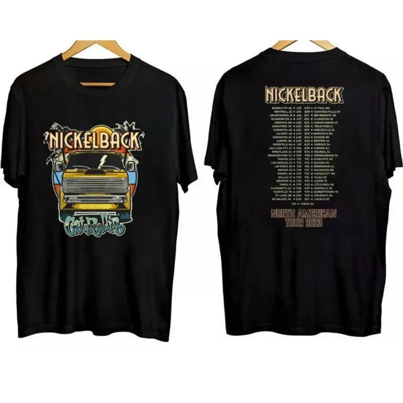Vintage Nickelback 2 Sides Shirt, Nickelback Rock band unisex t-shirt, Retro 90s tee