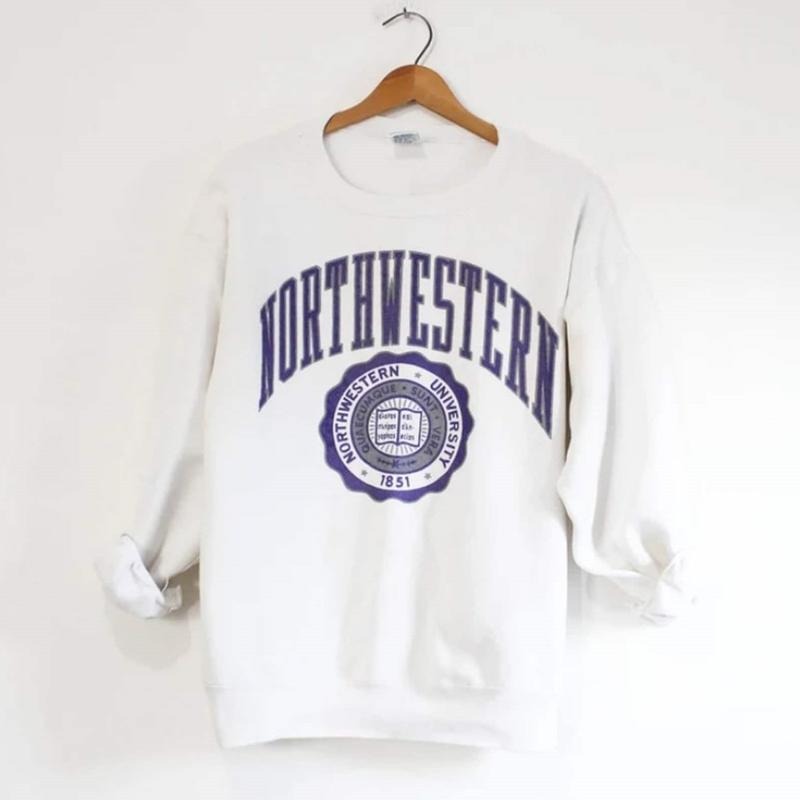 Vintage Northwestern University Illinois Wildcats Sweatshirt, Northwestern University Sweatshirt