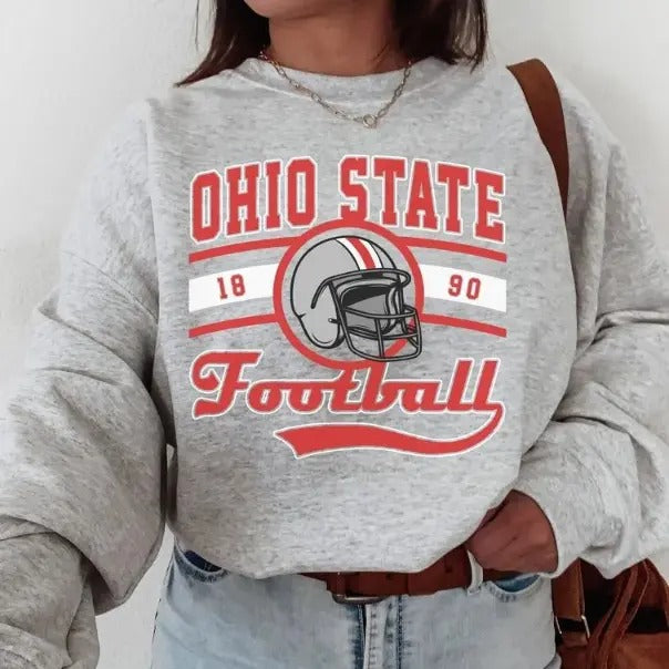 Vintage Ohio State Football Sweatshirt Ohio State University Football Sweatshirt