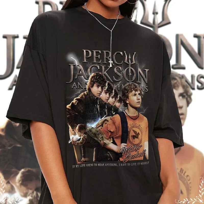 Vintage Percy Jackson Camp Half Blood and the Olympians Shirt, If My Life Going To Mean Anything I Have To Live It Myself Shirt