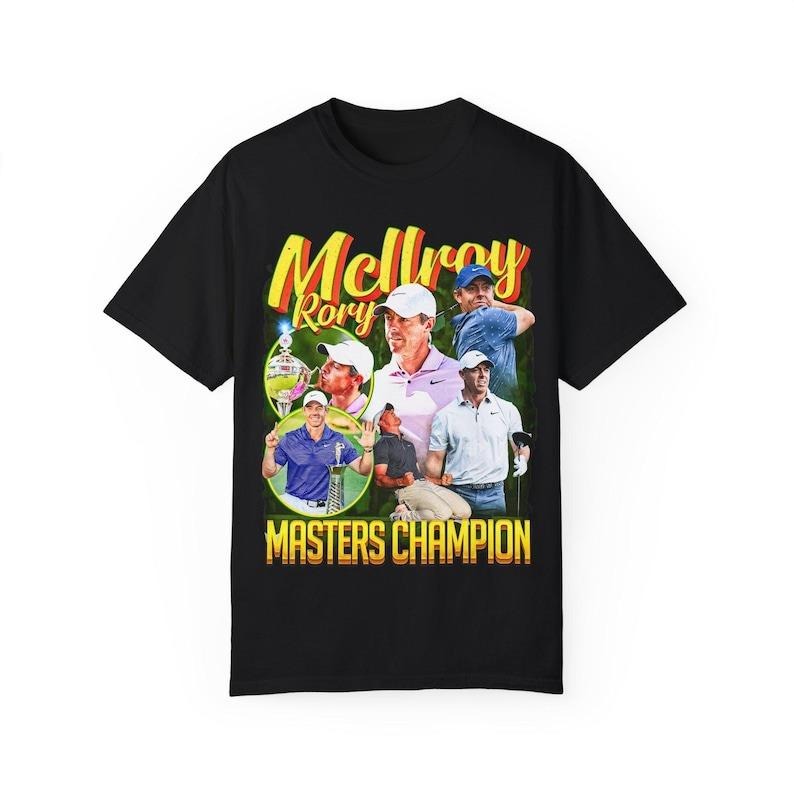 Vintage Rory McIlroy Masters Champion Tribute T-shirt, Golf Tournament Winner Tee
