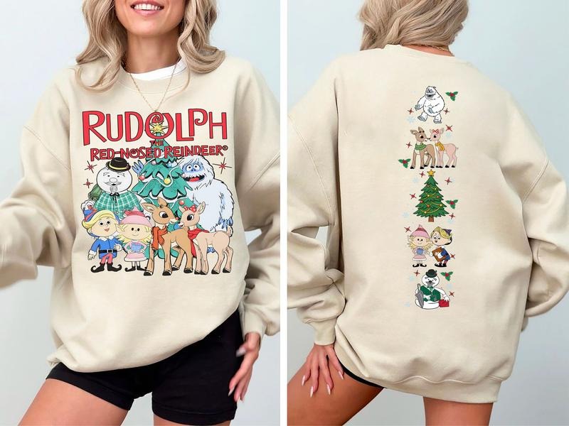 Vintage Rudolph Christmas Sweatshirt, Nostalgia Christmas Shirt, Red Nosed Reindeer Sweatshirt, Retro Christmas Shirt, Rudolph Santa Sweatshirt