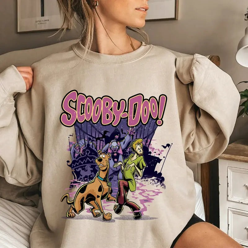 Vintage Scooby Doo Shirt, Retro Characters Movies Shirt, Horror Halloween Sweatshirt, Spooky Shirt