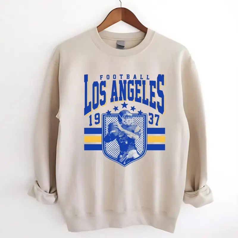 Vintage Style All Teams Football Sand Sweatshirt, Unisex Women Men Sweatshirt, Gift For Fan, Classic Cotton Menswear Embroidered Hoodie Spandex