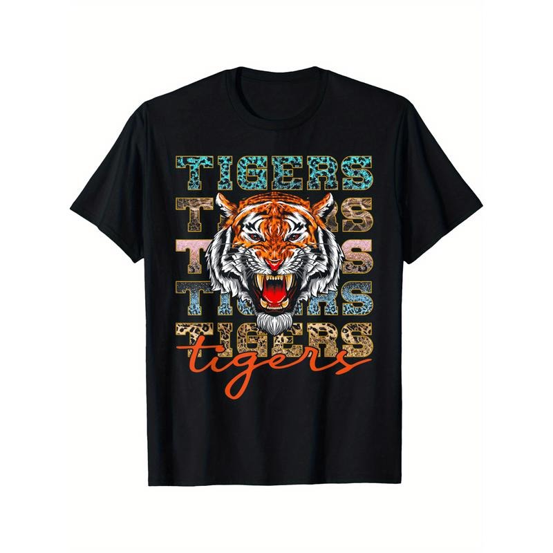 Vintage Tigers Football Distressed Evergreen Sports Game Day T-Shirt gift made in usa