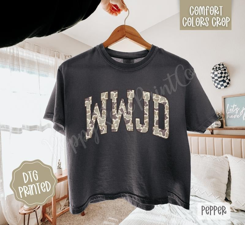 WWJD Cropped Comfort Colors Tee, Trendy Tshirt for Women