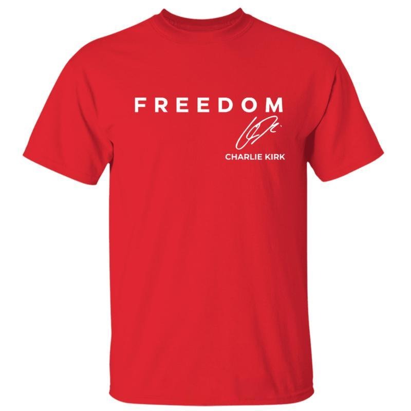 Wear Red on October 14th as CJK Day T-Shirt, C.K. Birthday Tee, Charlie Kirk Shirt, Graphic Design Unisex Cotton T-shirt for Men for Women Menswear Womenswear