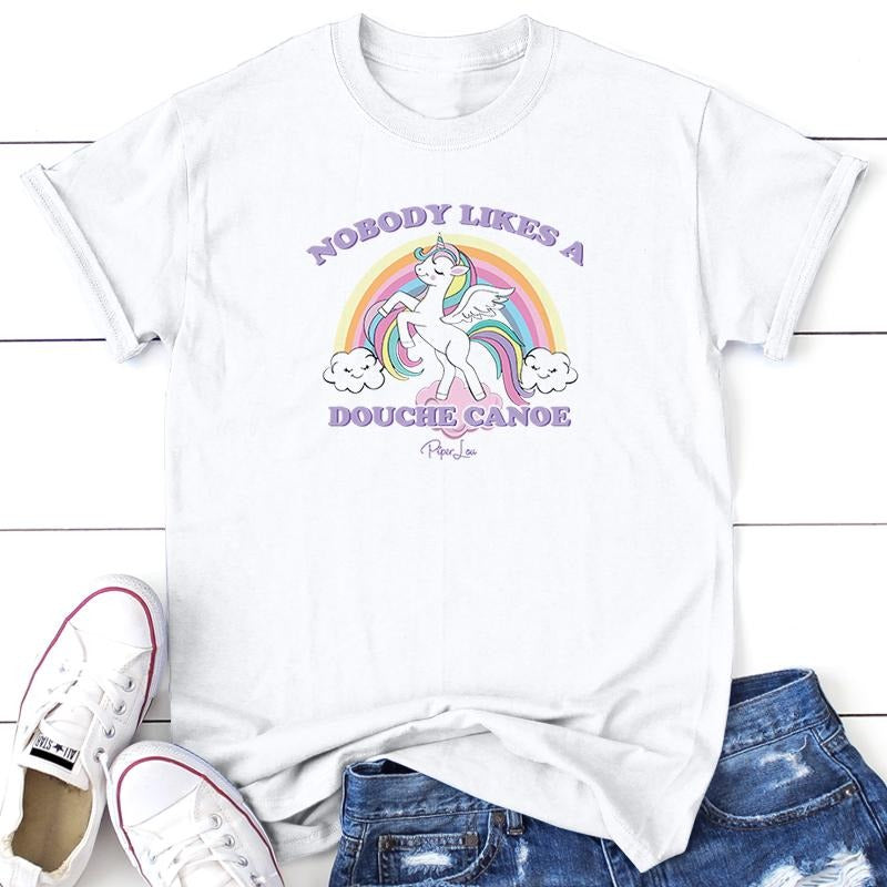 Nobody Likes A Douche Canoe Tee, Proudly Printed In The USA, Tee Gray / White, #sassy #cute #colorprint