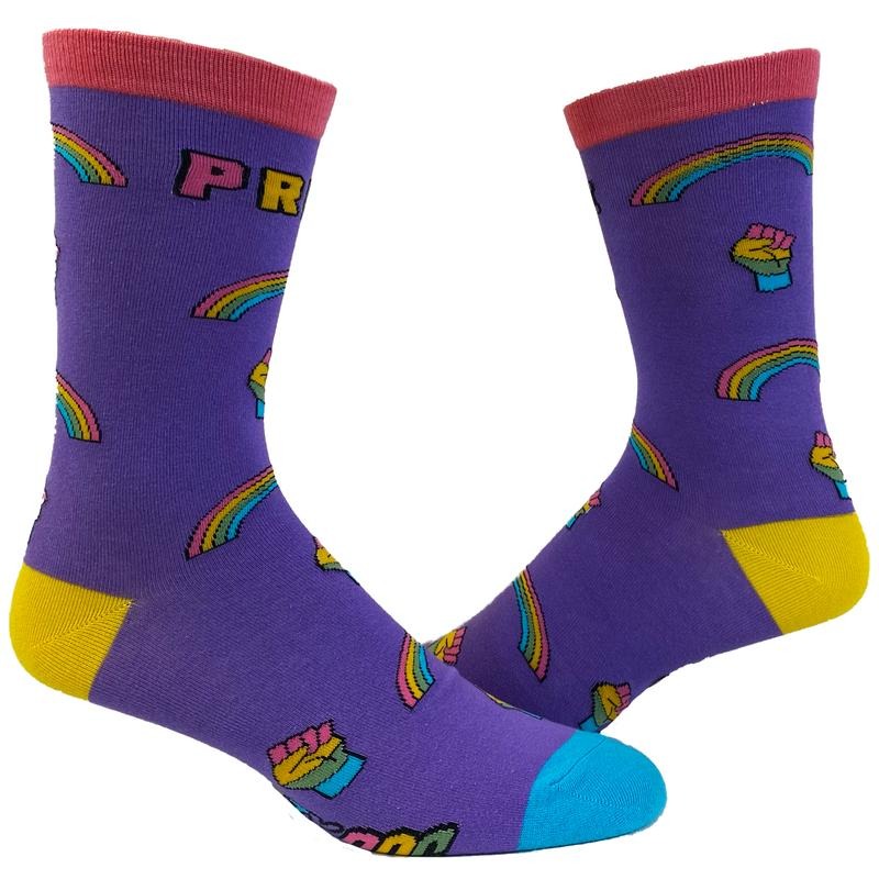 Women's Gay Socks Cool LGBTQ Equality Pride Parade Novelty Footwear Funny Graphic Socks Comfortable Fitted Spandex Cotton