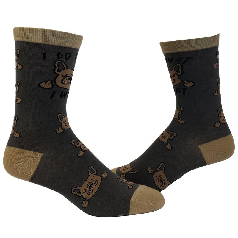 Women's I Do What I Want Dogs Socks Funny Pet Puppy Animal Lover Graphic Novelty Footwear Funny Graphic Socks Comfortable Fitted Spandex Cotton