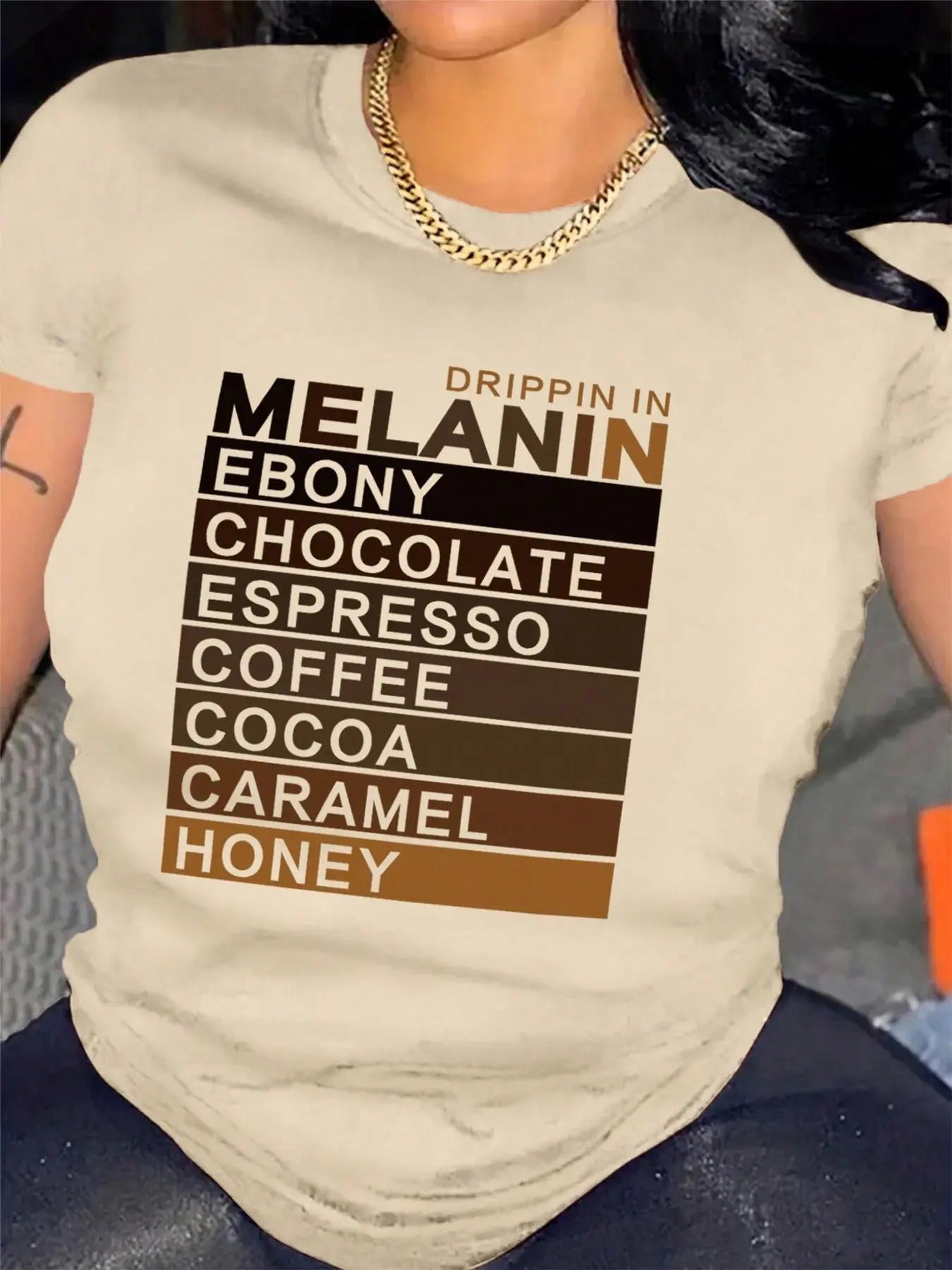 Women's Letter Print Round Neck Graphic Tee, Vintage Trendy Casual Short Sleeve T-shirt For Daily Wear, Ladies All Seasons Outfitstyle{n002}13