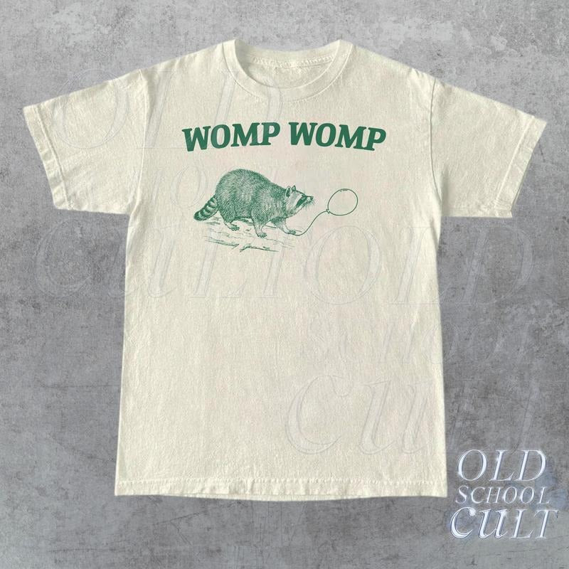 Womp Womp Funny Retro Shirt, Unisex Meme T Shirt, Funny T Shirt, Raccoon Graphic Shirt, Relaxed Cotton Adult Tee, Cool T-shirt, sweater and Hoodie