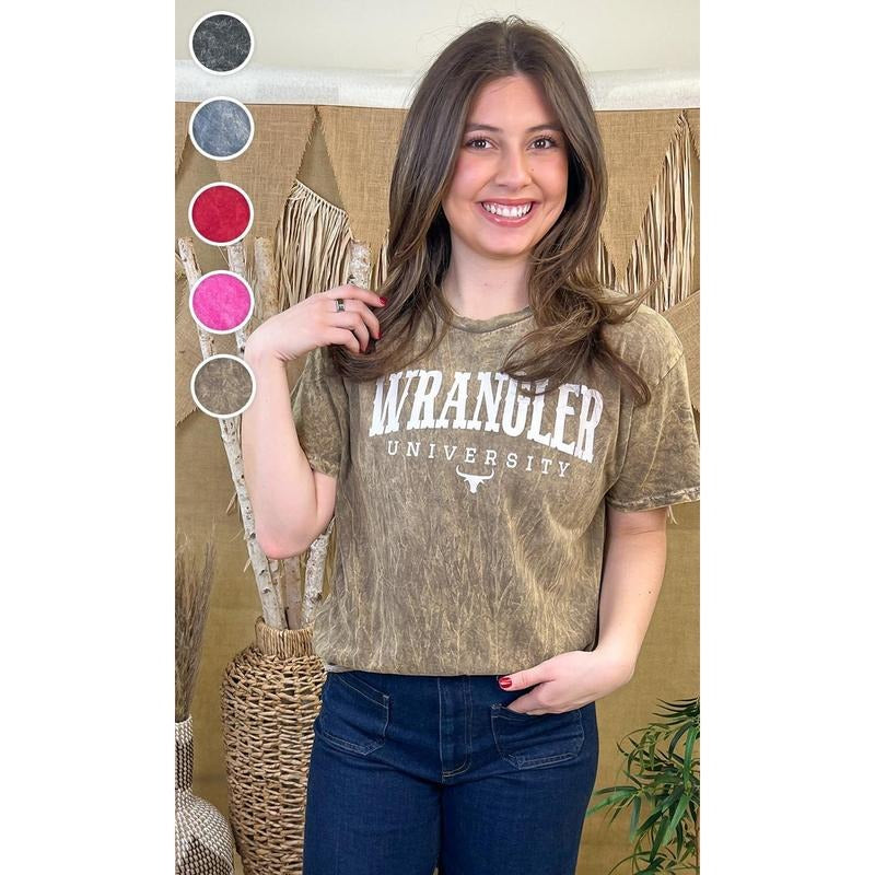 Wrangler University Mineral Washed Graphic T-Shirt