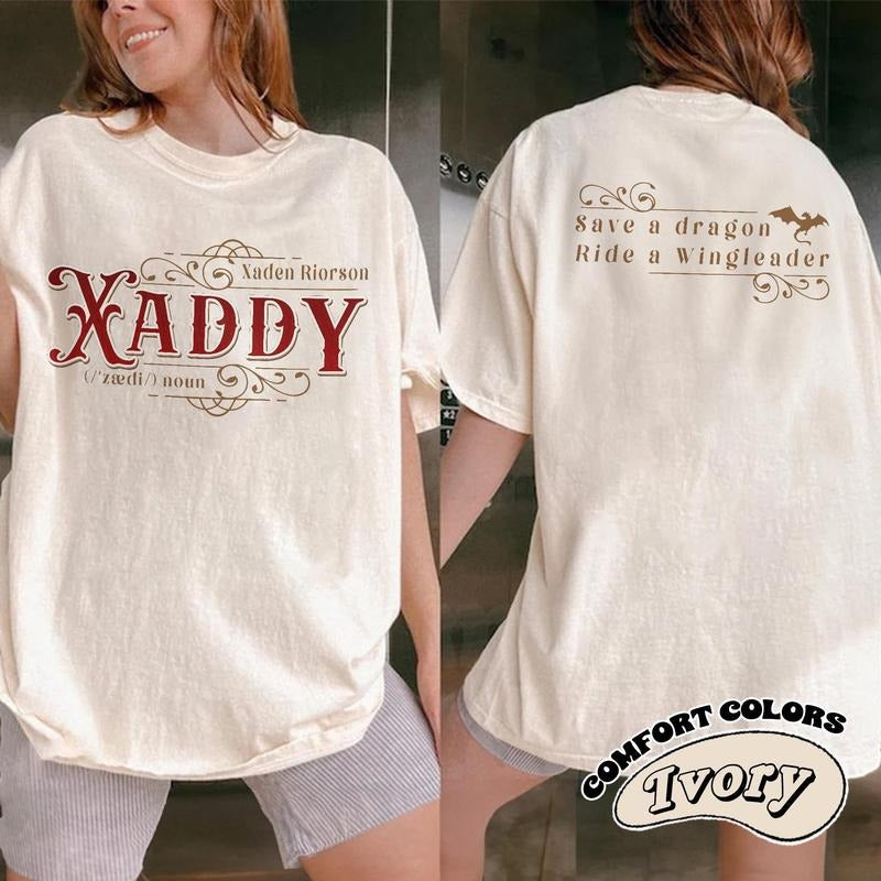 Xaddy Save A Dragon Ride A Wingleader Shirt, Fantasy Bookish Tee, Galentine Gift, Dragon Riders, Book Boyfriend