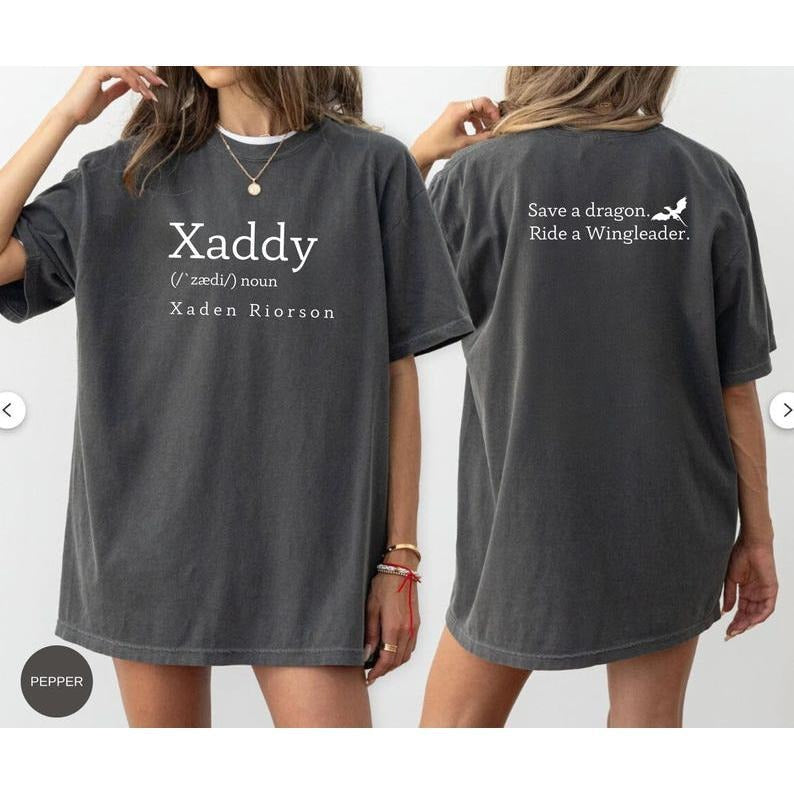 Xaddy Shirt Xaden Fourth Wing Iron Flame Sweatshirt Xaden Basgiath War College For Book Lover Dragon Rider Violet Sorrengail Rebecca Yarros