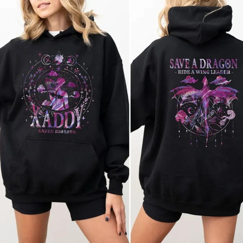 Xaden Riorson, Trendy Xaddy Shirt, Xaden Fourth Wing Fan Shirt, Onyx Storm Merch, Dragon Rider 2 Sided Tshirt, Fantasy Reader, Bookish Pullover Tee