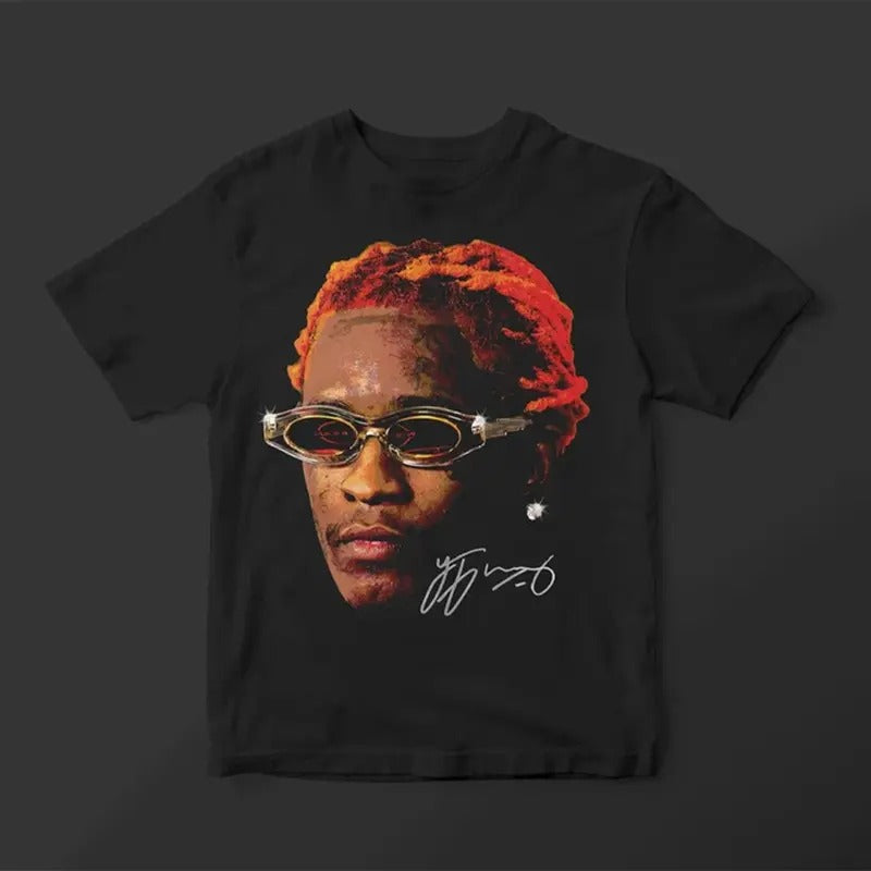 Young Thug Face T-Shirt ORANGE - Thugger Inspired Premium Graphic Tee