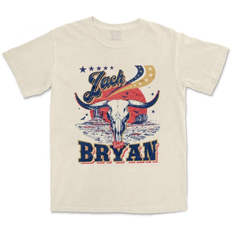 Zach Brya Shirt Retro Western Country Music Graphic Tee Shirt Vintage Merch Men Women Menswear Top