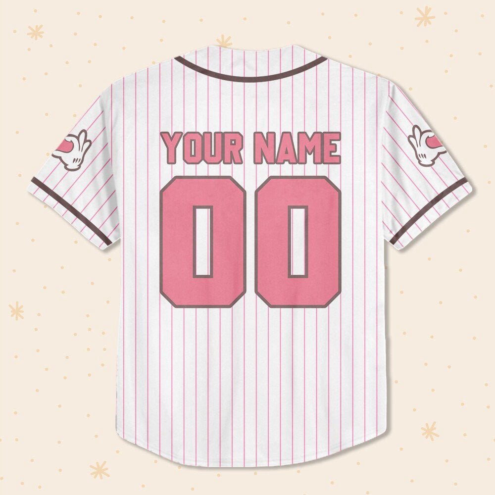 Customize Disney Mickey Friends Baseball Jersey - Kids Youth Adult Sizes Available - Bafud