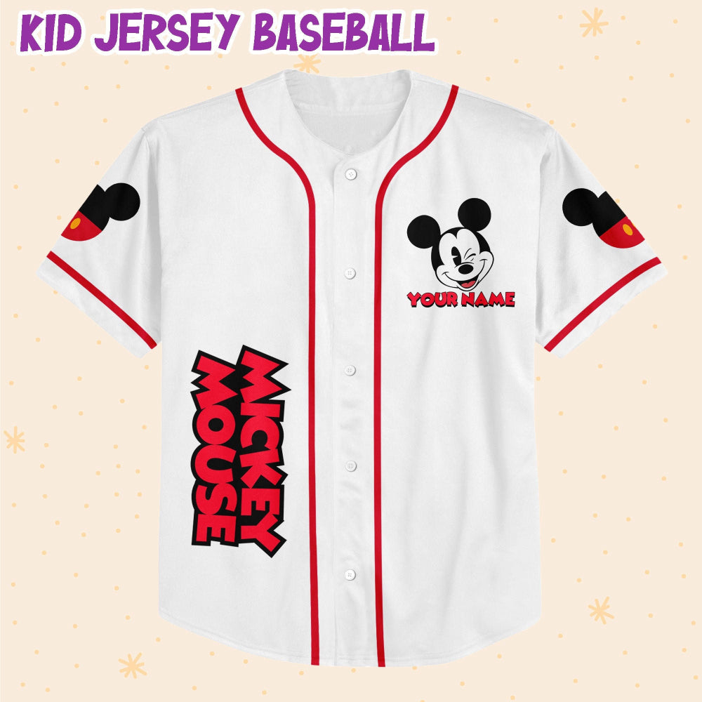 Get Your Personalized Baseball Jersey with Mickey Basketball Design - Customizable Sports Gear - Bafud