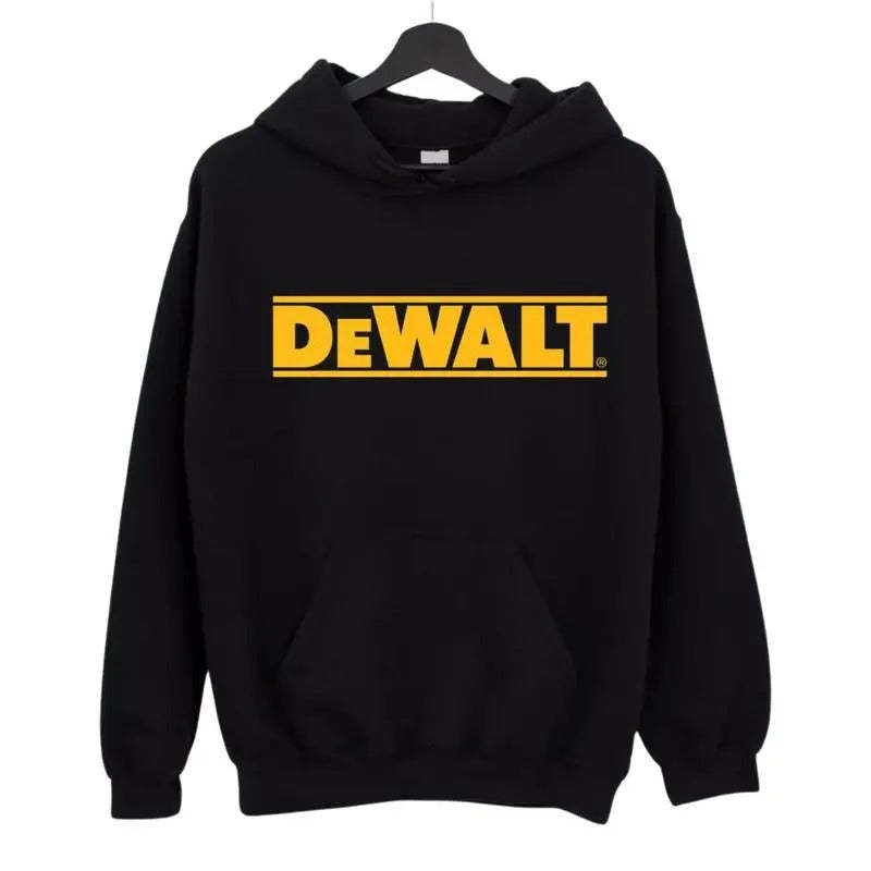 DEWALT Hoody Diy Workwear Builder Tools hoodie/sweatshirt/tshirt, Workwear Hoodie, Casual Long Sleeve, Unisex Cotton Tops