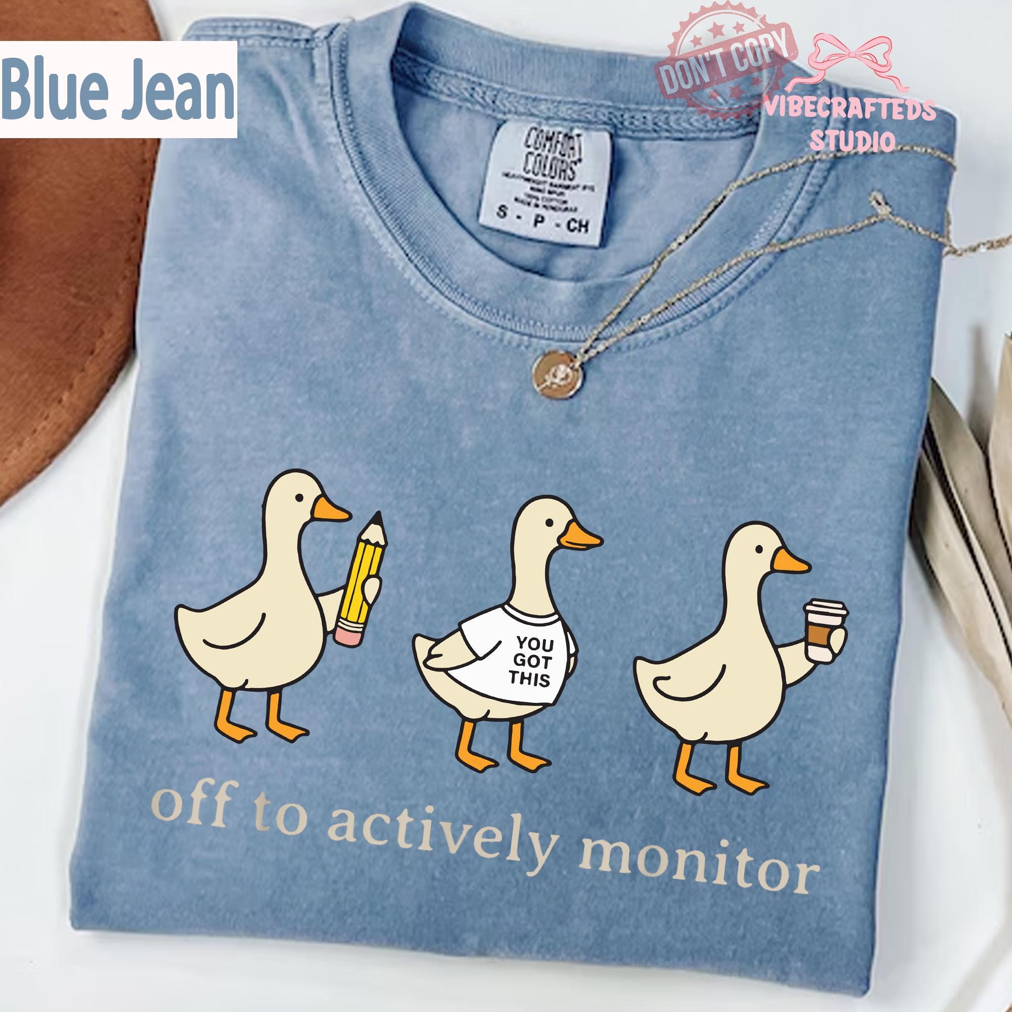 Off Actively Monitor Goose Comfort Colors Teacher Goose Testing Day Teacher Tee Teacher (1)