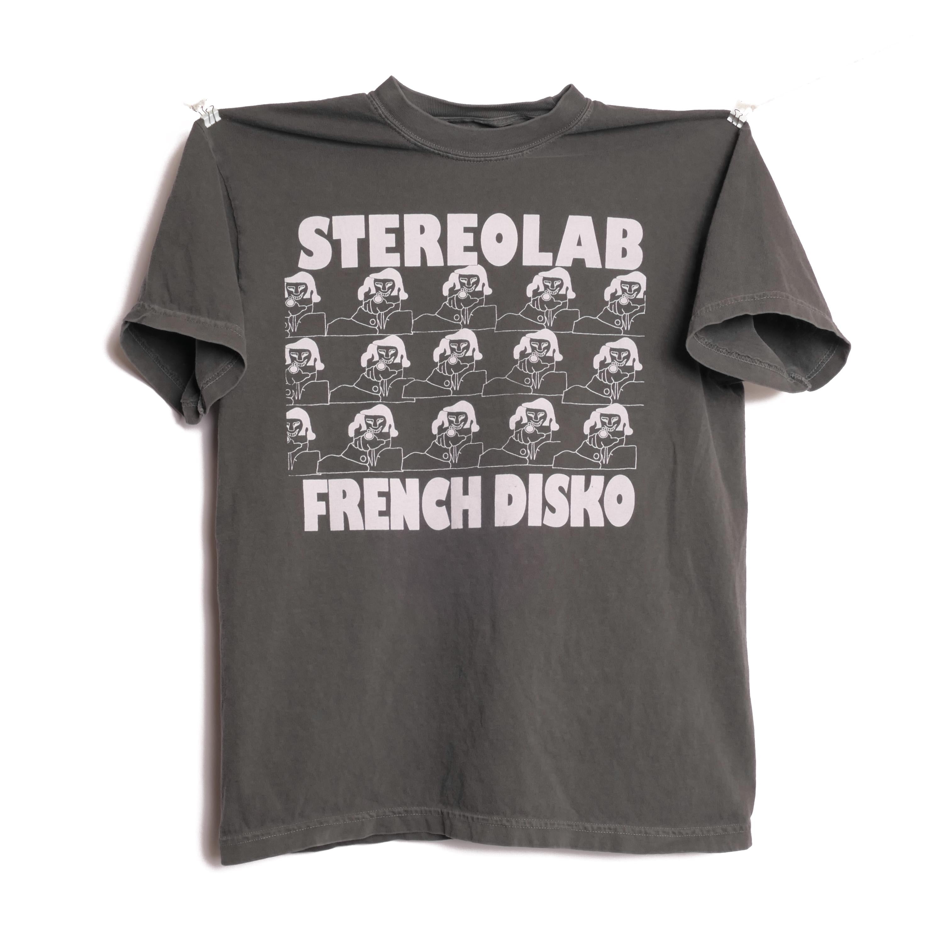 Stereolab French Disko Tee Peng Cliff Super 45 French Paris France Electronic Art Music Pop Band Tour Heavyweight Faded Med (1)
