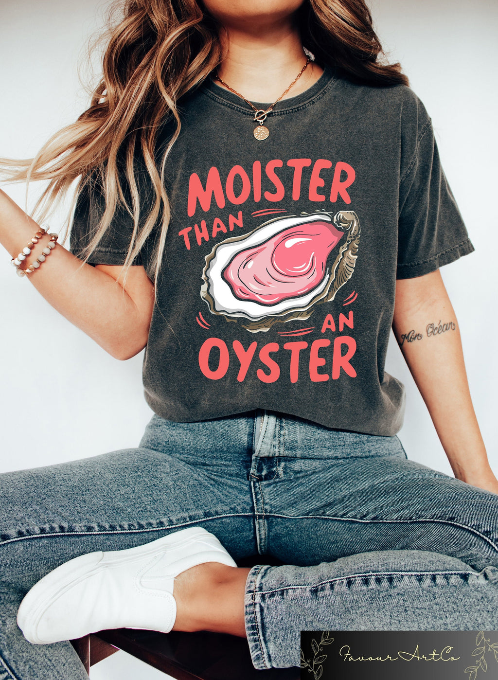 Moister Oyster Retro Humor Casual Unisex T-shirt, Sweatshirt, Hoodie (1)