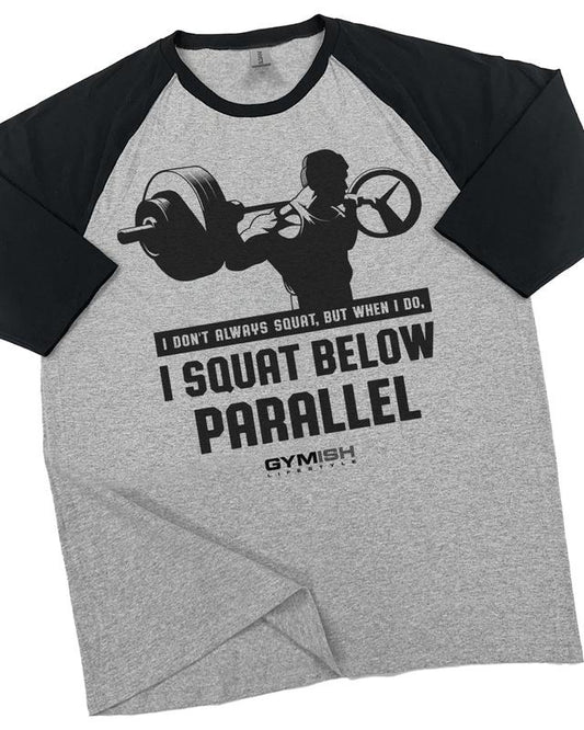 016. RAGLAN SQUAT Below Workout Gym T-Shirt for Men