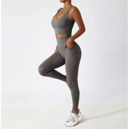 0222. Ella-Flex Side Pockets Full Length Legging