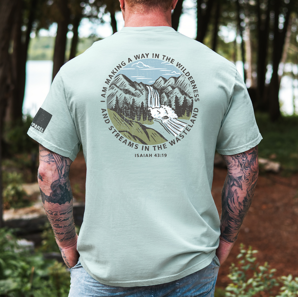 Streams in the Wasteland Christian Graphic Tee - Bay