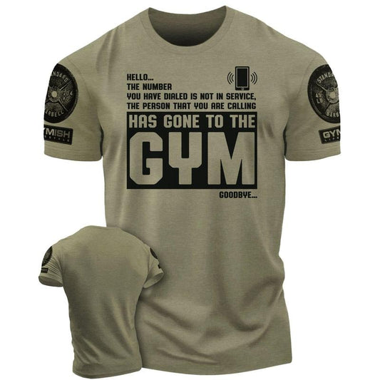 059. Hello... Goodbye Funny Motivational Workout Gym T-Shirt for Men