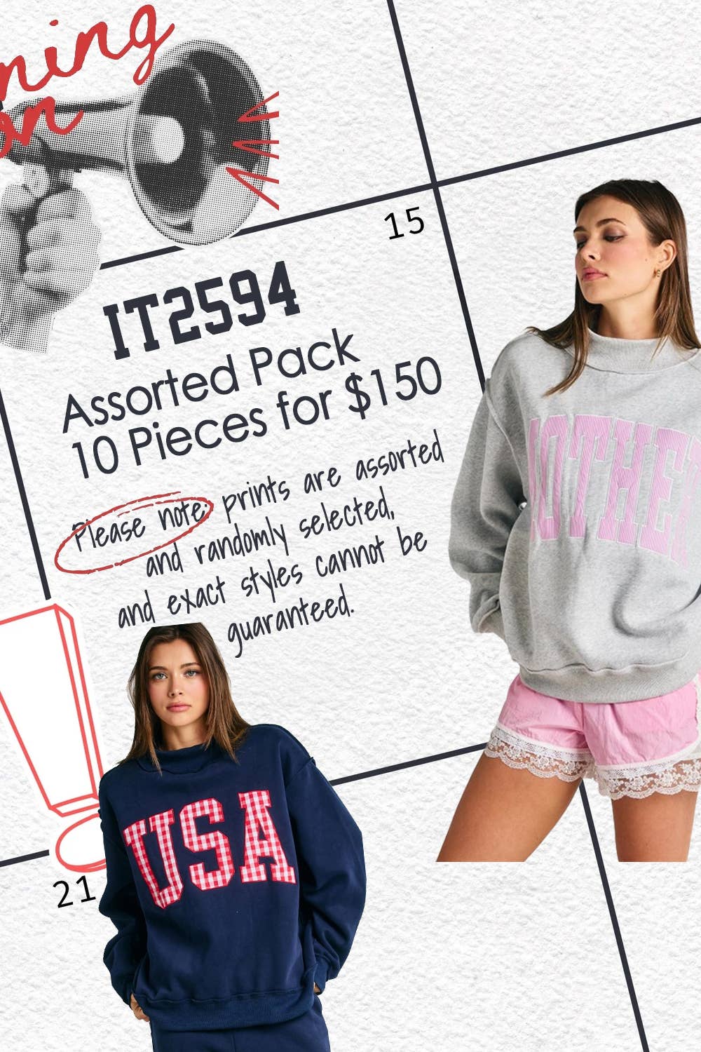 IT2594-Assorted | 10 Pcs For $150 / Random Mix