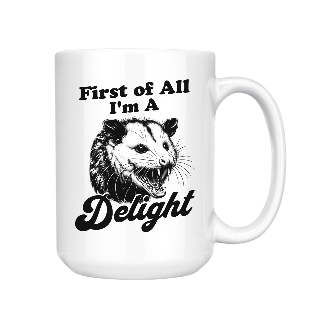 First of All I'm A Delight Possum 15oz Mug