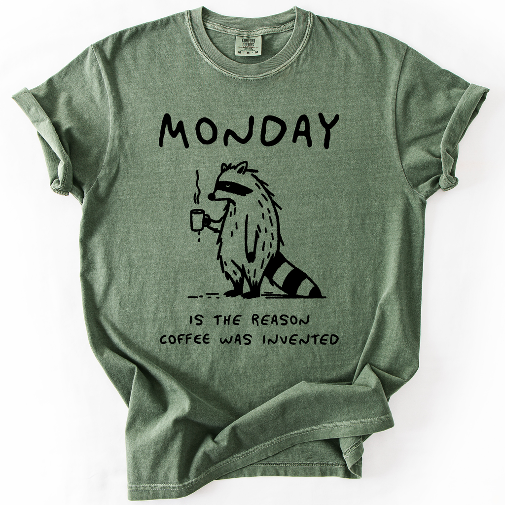 Monday, Raccoon, Coffee, Funny, Comfort Colors T-Shirt