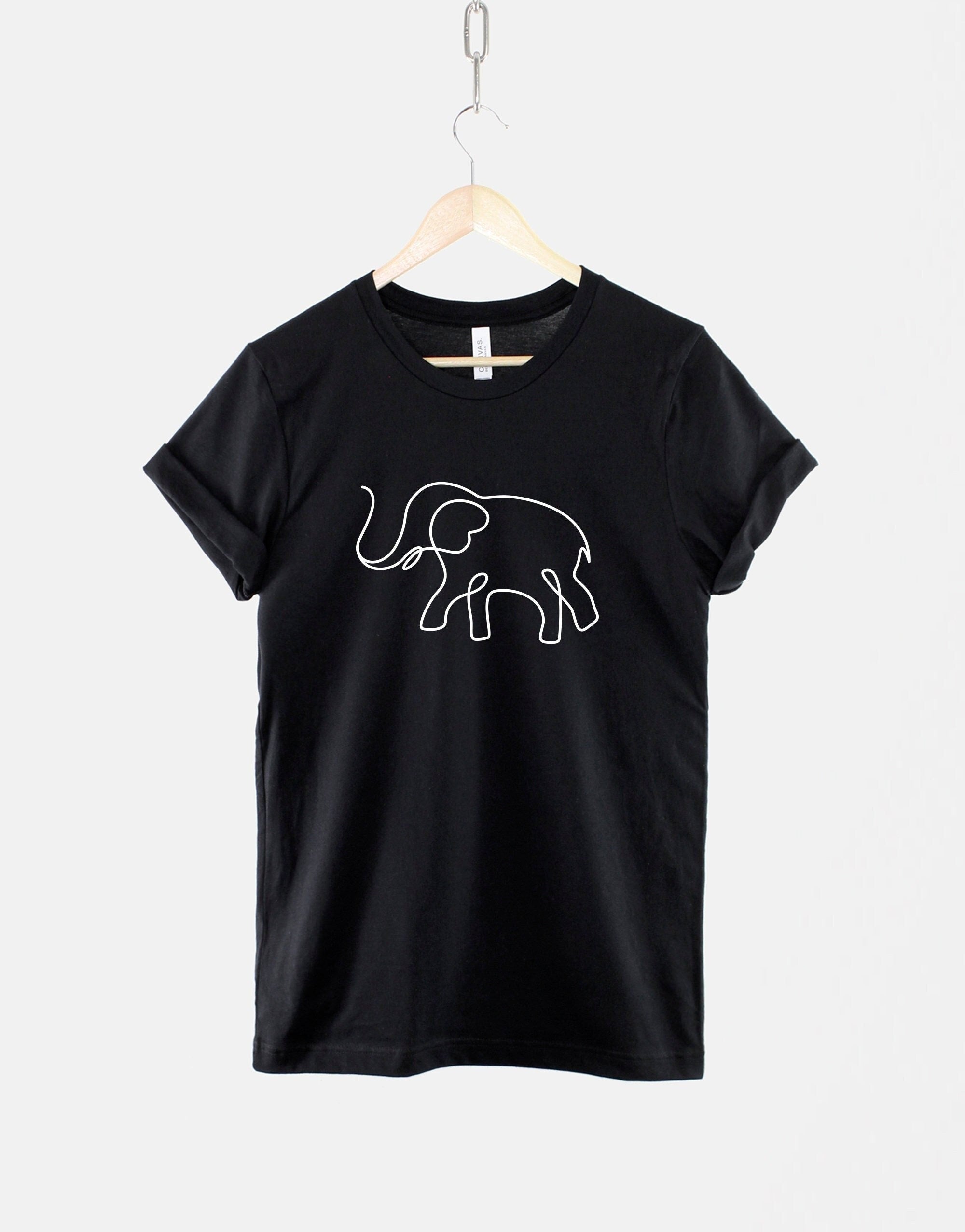 Minimalist Elephan Elephant Animal Lover Wildlife Fan Unisex T-shirt, Sweatshirt, Hoodie (2)