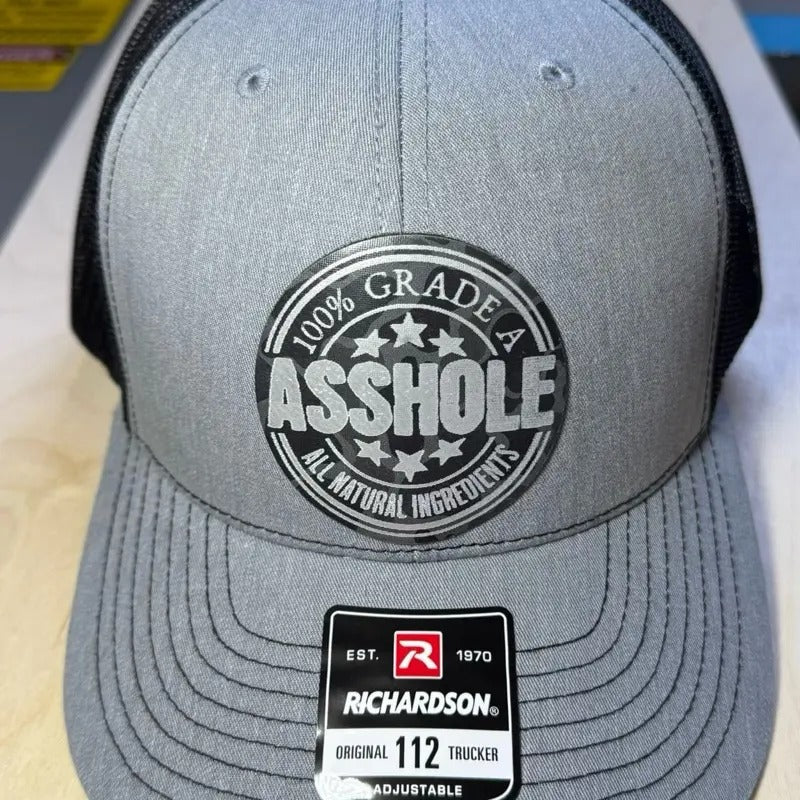 100% A Hole Richardson Trucker hat with engraved patch