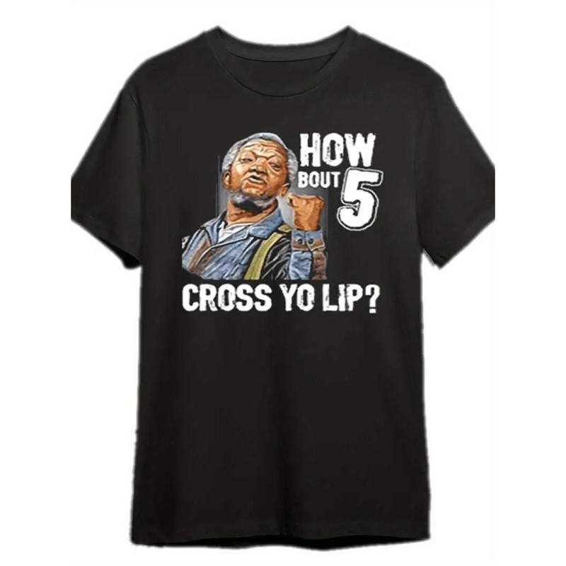 [100% Cotton] [100% Cotton] WB shield across Your Lips Sanford Gunpla brand PlayStation brand TV Show Redd Foxx T-shirt...