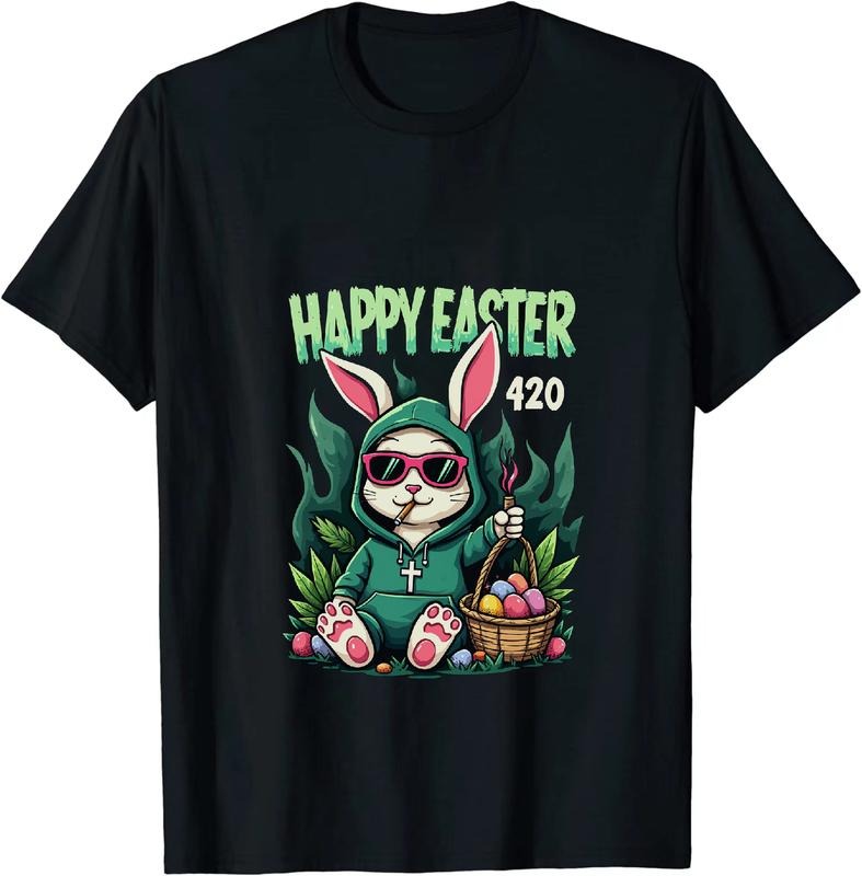 [100% Cotton] Bat brand Powerhouse Happy Easter 420 Lightsaber brand - Shirt With Bunny Hoodie, Sweatshirt | DripVista.com