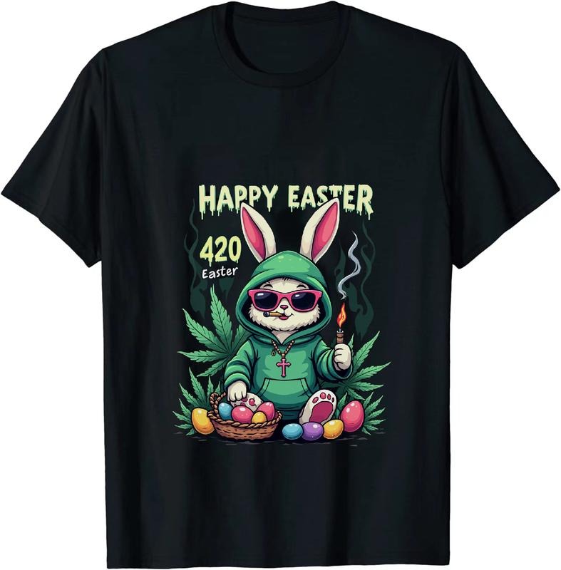 [100% Cotton] Bohemian Flair Happy Easter 420 Bunny Lightsaber brand