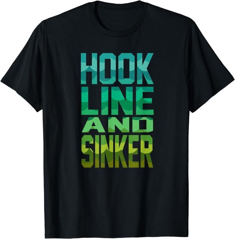 [100% Cotton] Bold Hook Line Gunpla brand Sinker Fishing Lover Graphic T-Shirt Hoodie, Sweatshirt | DripVista.com
