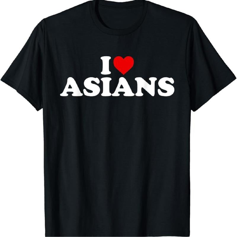 [100% Cotton] Bold Swoosh Love Asians Graphic T-Shirt For Proud Supporters. Golf Gift T-Shirt For Men Gunpla brand Women...