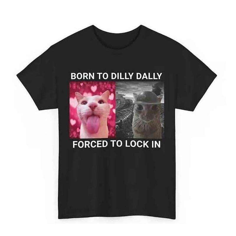 [100% Cotton] Born Hidden leaf ninja Dilly Dally Forced Hidden leaf ninja Lock Red plumber brand T-shirt Popular Meme...
